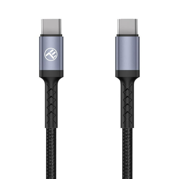 Tellur Type-C to Type-C Cable, 3A, 60W, 2m, Compatible with All Type-C Devices, Length 200 cm, Black