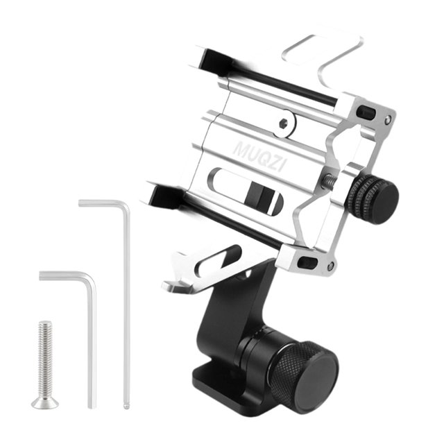 Soporte para teléfono de bicicleta Soporte para teléfono de bicicleta para bicicletas de montaña y carretera Ciclismo Plata
