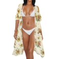 thumbnail image 2 of Xoenoiee Horse Sunflower Pattern Women's Short Sleeve Kimono Cardigans Loose Fit Kimono Cover Ups Womens Casual Cardigan Loose Open Front Kimono Tops, 2 of 7