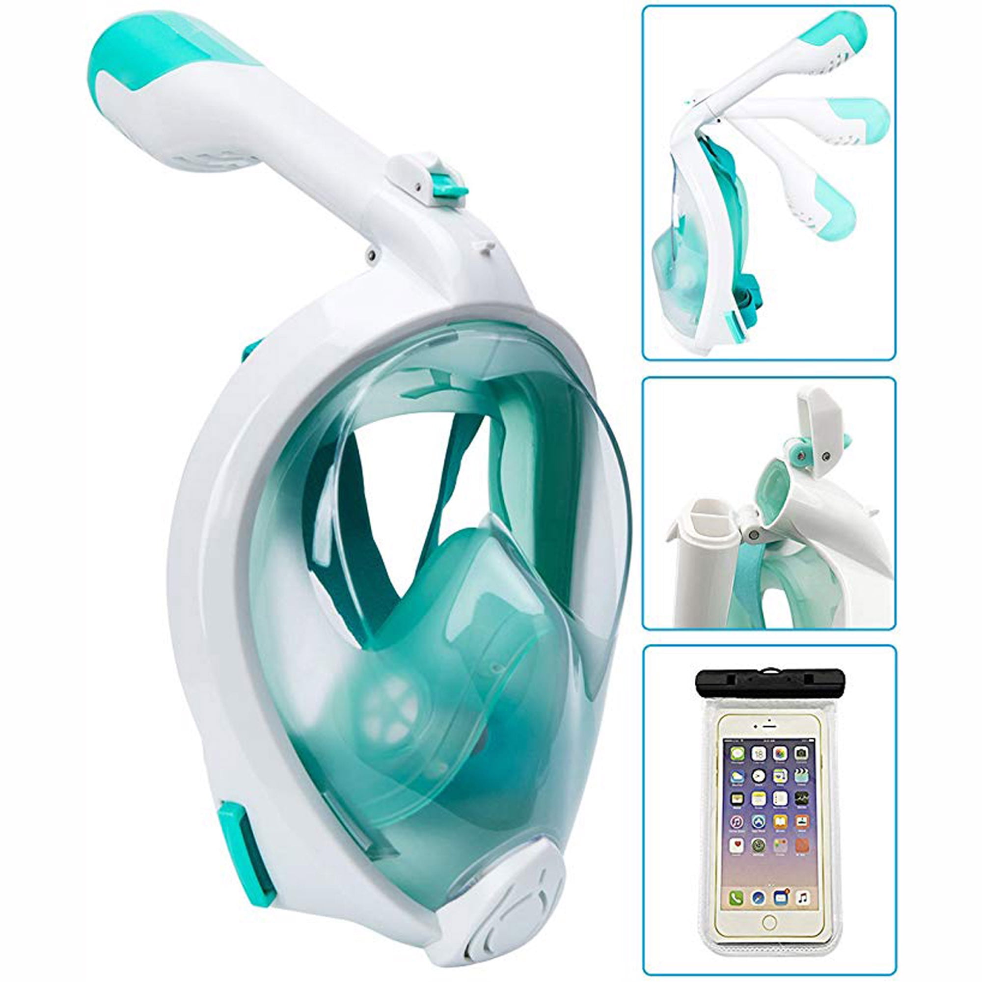 C.F.GOGGLE Full Face Snorkel Mask for Kids and Adults, 180¡ã Panoramic