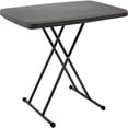 thumbnail image 4 of Iceberg IndestrucTable TOO Personal Folding Table Rectangle Top - X-shaped Base - 30" Table Top Length x 20" Table Top Width - 28" Height - Charcoal, 4 of 4