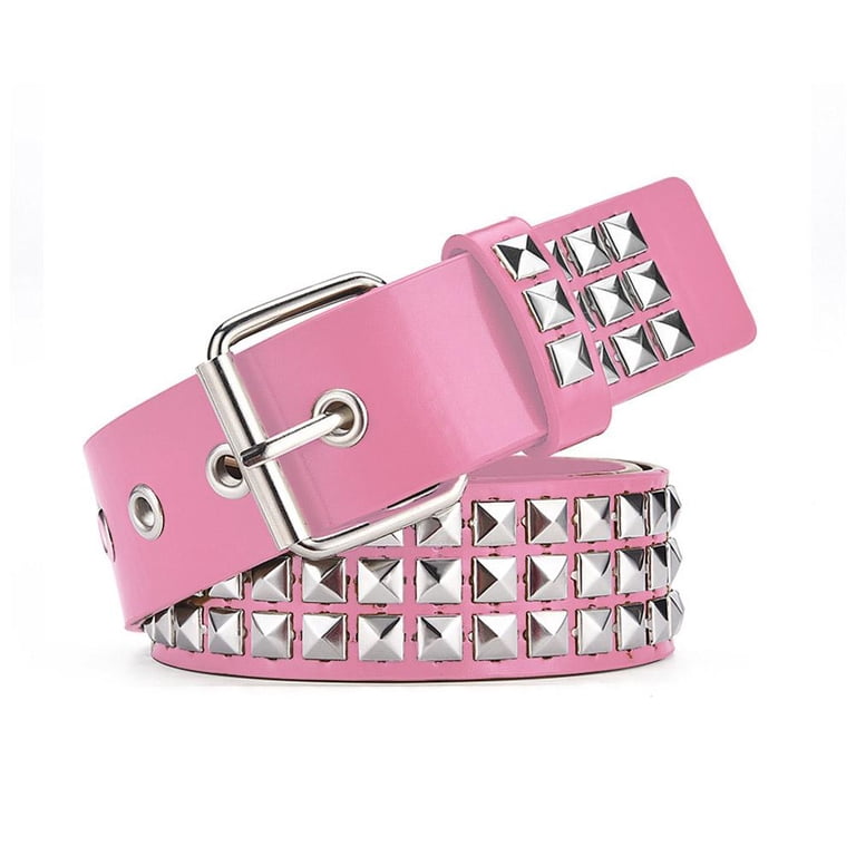 Black Square Beads Square Beads Rivet Belt Metal Pyramid  display picture 2