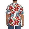 thumbnail image 5 of Wukai Lilies Flowers Men's Casual Short-Sleeve Button Down Shirt - Lightweight Summer Dress Shirt for Daily Wear-4X-Large, 5 of 7