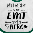 thumbnail image 4 of Inktastic My Daddy is an EMT and a Hero Boys or Girls Baby Bib, 4 of 4