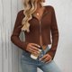 thumbnail image 2 of Sudadera con capucha para mujer,Blusa con cremallera para mujer, manga larga, cuello redondo, camisa informal de poliéster, cómoda para uso diario, para uso doméstico y laboral, sopatenor, 2 of 9