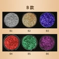 thumbnail image 2 of JENIKR Colorful Scallion Powder Eye Shadow Pearlescent Glitter Powder Sequins Super Flash Flash Stage Eye Makeup with Brush 6 Colors / Box Eyeshadow B, 2 of 9