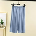 thumbnail image 5 of FAIWAD Pajama Pants Women Elastic Waist Drawstring Plus Size Capris Summer Loose Casual Bottoms Home Wear Sleep Pants, 5 of 7