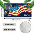 thumbnail image 2 of 1 Pcs 2D Flat License Plate Covers & Frames, 4th of July For Decorative Front, Waterproof For Decoration Aluminum License Plate Covers & Frames Cover For Men Women, 12" X 6", 2 of 7