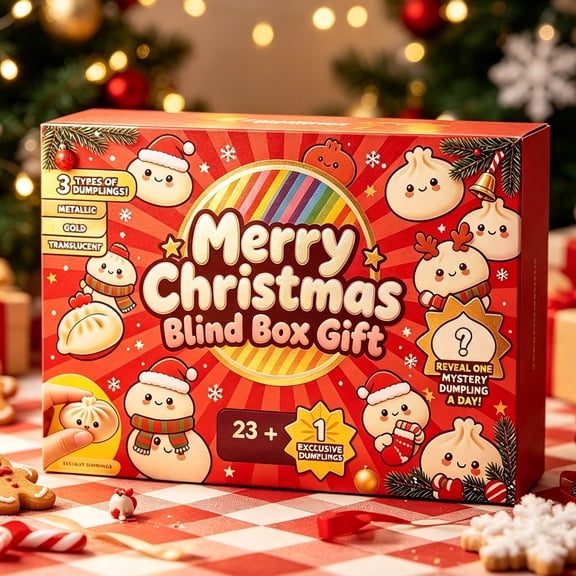 2026 Christmas Dumpling Squishy Advent Calendar, 24‑Day Mystery Surprise Countdown Calendar, Holiday Stress‑Relief Collectible Gift,Christmas Party Favors, Stocking Stuffers