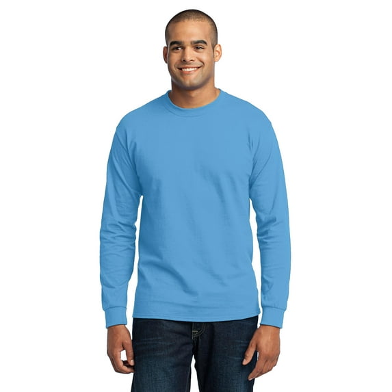 Port & Company Men's Tall Long Sleeve 50/50 Cotton/Poly T-Shirt PC55LST