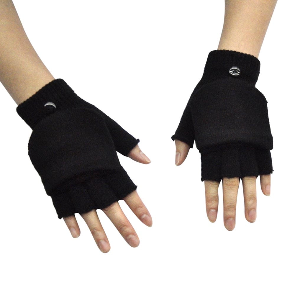 Woman Fashion Gloves Hand Wrist Warmer Winter Fingerless Working Gloves Mittens 