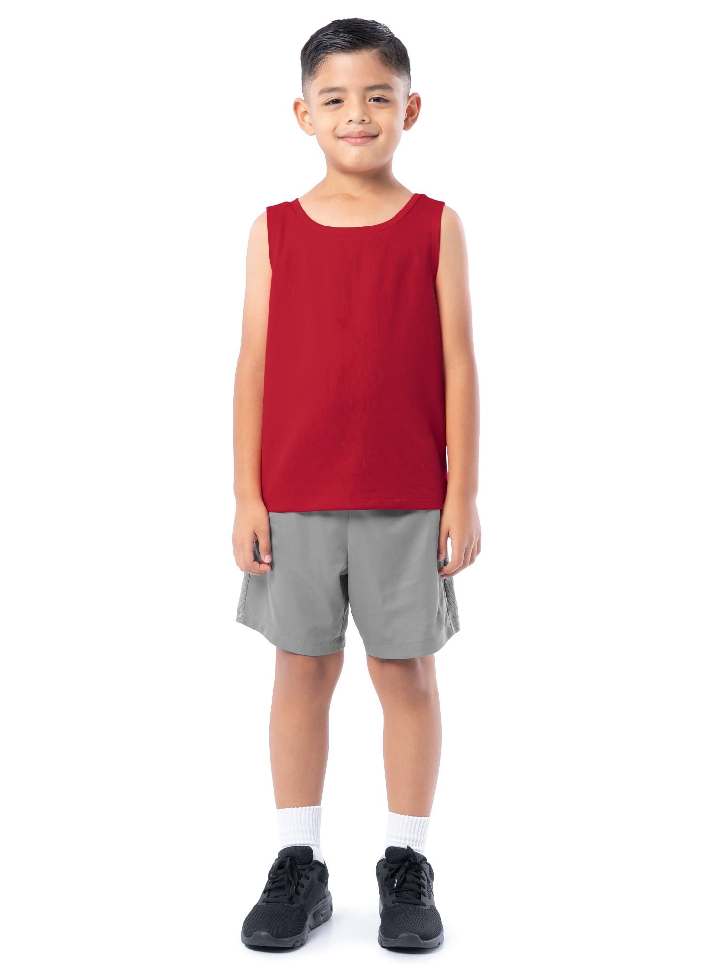 Athletic Works Boys Core Active Muscle Tank Top, 2-Pack, Sizes 4-18 & Husky