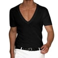 thumbnail image 1 of BOBOGOJP T-Shirts de Mode pour Hommes Manches Courtes Col Rond Coupe Décontractée T-Shirt (Noir,3TG), 1 of 5