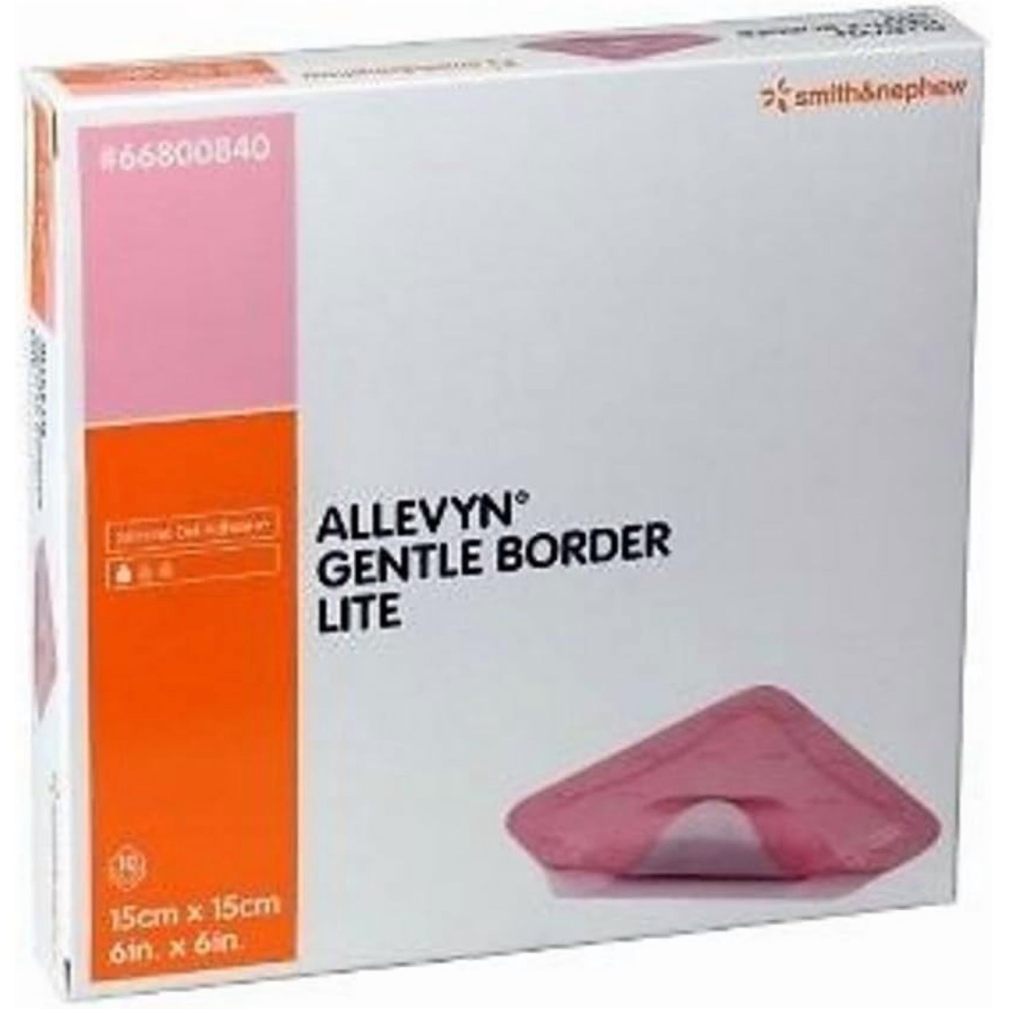 Smith & Nephew 66800840 Allevyn Gentle Border Lite 6 in. x 6 in. (Each)
