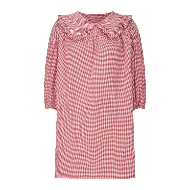Drses Women Gingham Babydoll Dress Short Puff Sleeve Coquette Dress Vintage  A-Line Mini Dress Summer Boho Streetwear - Walmart.com