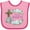Pink and Fuchsia, variant on Inktastic Easter He Has Risen with Cross and Flowers Boys or Girls Baby Bib