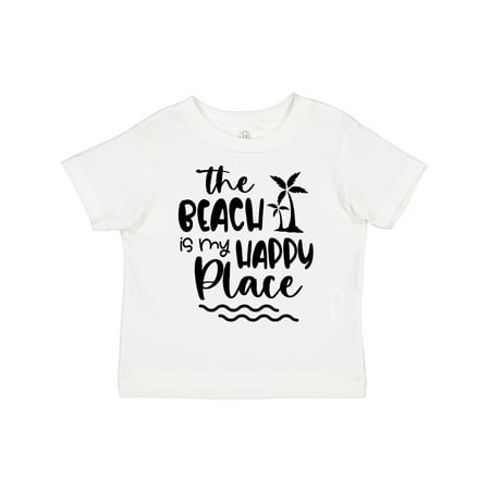 

Inktastic Spring Break the Beach is My Happy Place Gift Toddler Boy or Toddler Girl T-Shirt