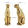 thumbnail image 3 of CarpNettore Cheetah Figurine Gold Cheetah Modern Desktop Ornament Astronaut Statue Resin Sculpture Artistic Decor Suitable for Living Room Office Counter TV Cabin, 3 of 8