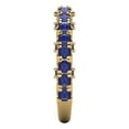thumbnail image 4 of 3.13 ctw Wedding Band for Women - 18K Yellow Gold Simulated Tanzanite Stackable Eternity Ring, 4 of 6
