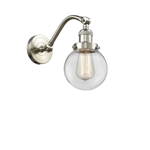 Innovations 1-LT Vintage LED Beacon 6" Sconce - Brushed Satin Nickel - 515-1W-SN-G202-6-LED