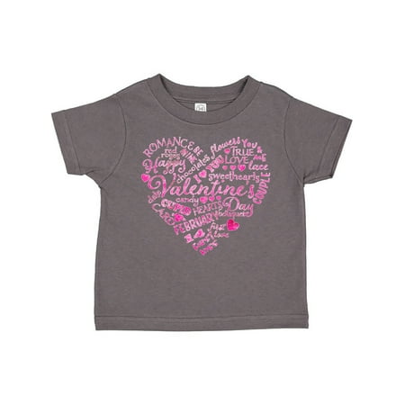 

Inktastic Valentine words in pink Gift Toddler Boy or Toddler Girl T-Shirt