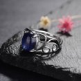 thumbnail image 4 of Women's Retro Ring with Natural Gemstone Hollow Pattern Copper Band Statement Ring for Her Vintage Inspired Jewelry Gift US Size 6 7 8 9 10, 4 of 6