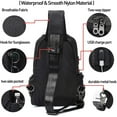 thumbnail image 3 of Small Black Sling Crossbody Backpack Shoulder Bag, Lightweight Single Strap Backpack Sling Bag, 3 of 5