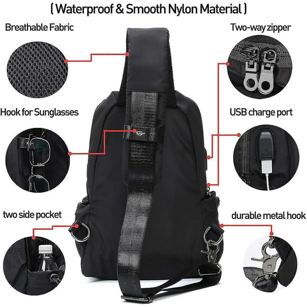 Bolsa De Honda Para Hombres Mochila Crossbody Crossbody Gris | Cuotas