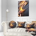 thumbnail image 3 of Designart Yellow Gray Light Art - Abstract Throw Pillow - 12x20, 3 of 5