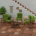 thumbnail image 2 of Jordan Manufacturing Sunbrella 44" x 22" Spectrum Cilantro Green Solid Rectangular Outdoor Chair Cushion with Ties and Hanger Loop, 2 of 12