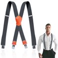 thumbnail image 1 of Men's Shoulder Strap, With Clip Wide X BackforWork Adjustable Suspenders, Adjustable X-Back Suspenders, Work Belt Clip Braces, Men's Clip On Shoulder Straps, 1 of 9