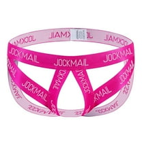 Arnsht Mens Underwear JockStrap Stretch Mens Jock Strap G-string Athletic Jockstrap Mens Sport Underwear Jockstrap Hot Pink Free Size