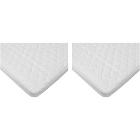 Your Choice TL Care Quilted Fitted Waterproof Fitted Bassinet Mattress Pad Cover, 2 Pack Value