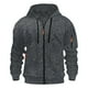 thumbnail image 1 of pstuiky camisa de manga larga para hombre, Sudadera deportiva de manga larga con capucha y bolsillos múltiples para hombre, estilo cargo, informal, para entrenamiento tops de invierno para hombre m, 1 of 4