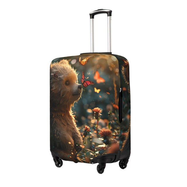 Fotbe Sunshine Butterfly Flower Bear Funda Protectora para Equipaje, Antirrayones y Resistente a la Suciedad, Compatible con Maletas de 18 a 32 Pulgadas-X-Large