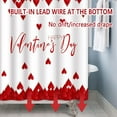 thumbnail image 4 of Happy Valentine''s Day Shower Curtain with Hooks Vintage Red Love Heart Shower Curtain for Valentines Day Festival Style Bathroom Decorative Waterproof Polyester Fabric, 72x72 Inch, 4 of 6