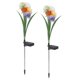 thumbnail image 2 of Juego de 2 luces solares con estaca de flores, lámpara de estaca Solar decorativa impermeable IP65 para jardín al aire libre, 2 of 8