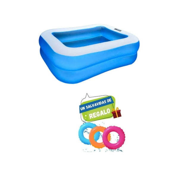 Piscina Alberca Inflable Rectangular 110 cm x 88 cm x 33 cm