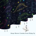 thumbnail image 6 of Colorful Doodle Dinosaurs Dark Pattern Shower Curtain 36"x72" ,Bathroom Decorative Shower Curtains Set with 12 Hooks,Modern Waterproof Washable Shower Curtain, 6 of 6