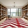 thumbnail image 2 of ODIKA 3'x5' Machine Washable Non-Slip Area Rug, Geometric Red High Traffic Rug, Red, 1097566, 2 of 7