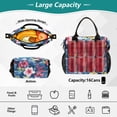 thumbnail image 4 of Lunch Bag Insulated Lunch Box Leakproof Reusable Cooler Tote Adjustable Shoulder Strap for Men Women Sea and Tropical Flower 9L, 4 of 6