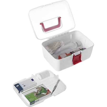 MyGift First Aid Clear Top Portable Storage Box