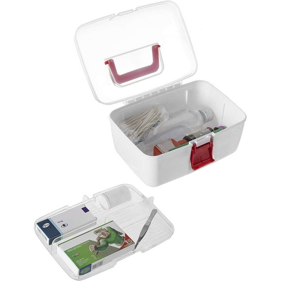MyGift First Aid Clear Top Portable Storage Box