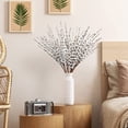 thumbnail image 3 of Long Stem Artificial Flowers for Tall Vase, Fake Branches, Pussy Willow Branches Faux Jasmine Flowers Home Vase Fillers for Home Hotel Office Bedroom DIY Decor (10 Pcs White), 3 of 5