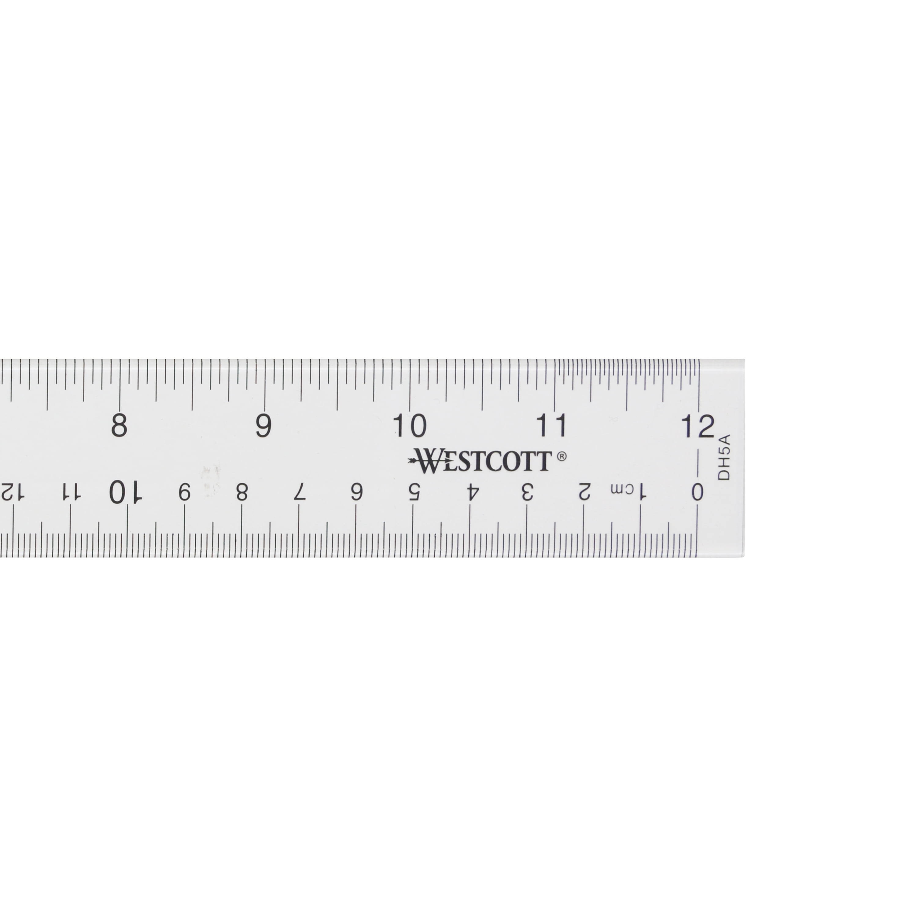 Westcott 12" Clear Acrylic Ruler, Metric Imperial Office 3-Pack, Suitable for Home School and Office Use