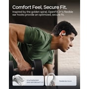 SHOKZ New OpenFit 2+ Open-Ear Headphones, Dolby Audio Enabled, Comfortable Earbuds with Soft Ear Hooks, 48H Playtime, IP55 Water-Resistant, USB-C Fast Charging, Wireless Charging, Gray