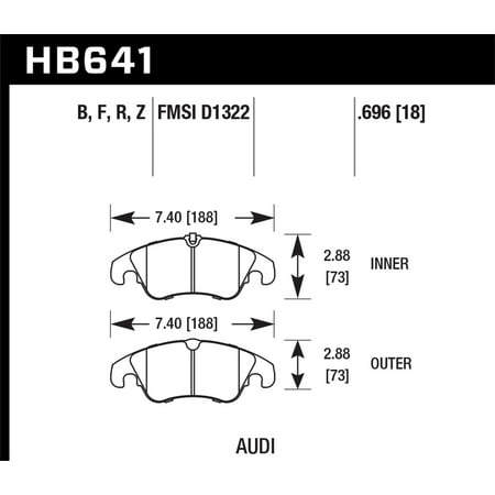 Hawk 09-10 Audi A4/A4 Quattro/A5 Quattro/Q5/S5 / 10 S4 HPS Street Front Brake