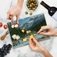 thumbnail image 5 of Landscape Cutting Board, Photo of Limestone Creek in the Alberta Cold Winter Time Adventure Image Print, Decorative Tempered Glass Cutting and Serving Board, Small Size, Multicolor, by Ambesonne, 5 of 5