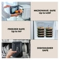 thumbnail image 5 of 38 Oz, 50 Sets Meal Prep Containers with Airtight Lids, BPA Free, Reusable Plastic Food Container, 38 oz, Rectangular, Black/Clear, 50 Sets, 5 of 7