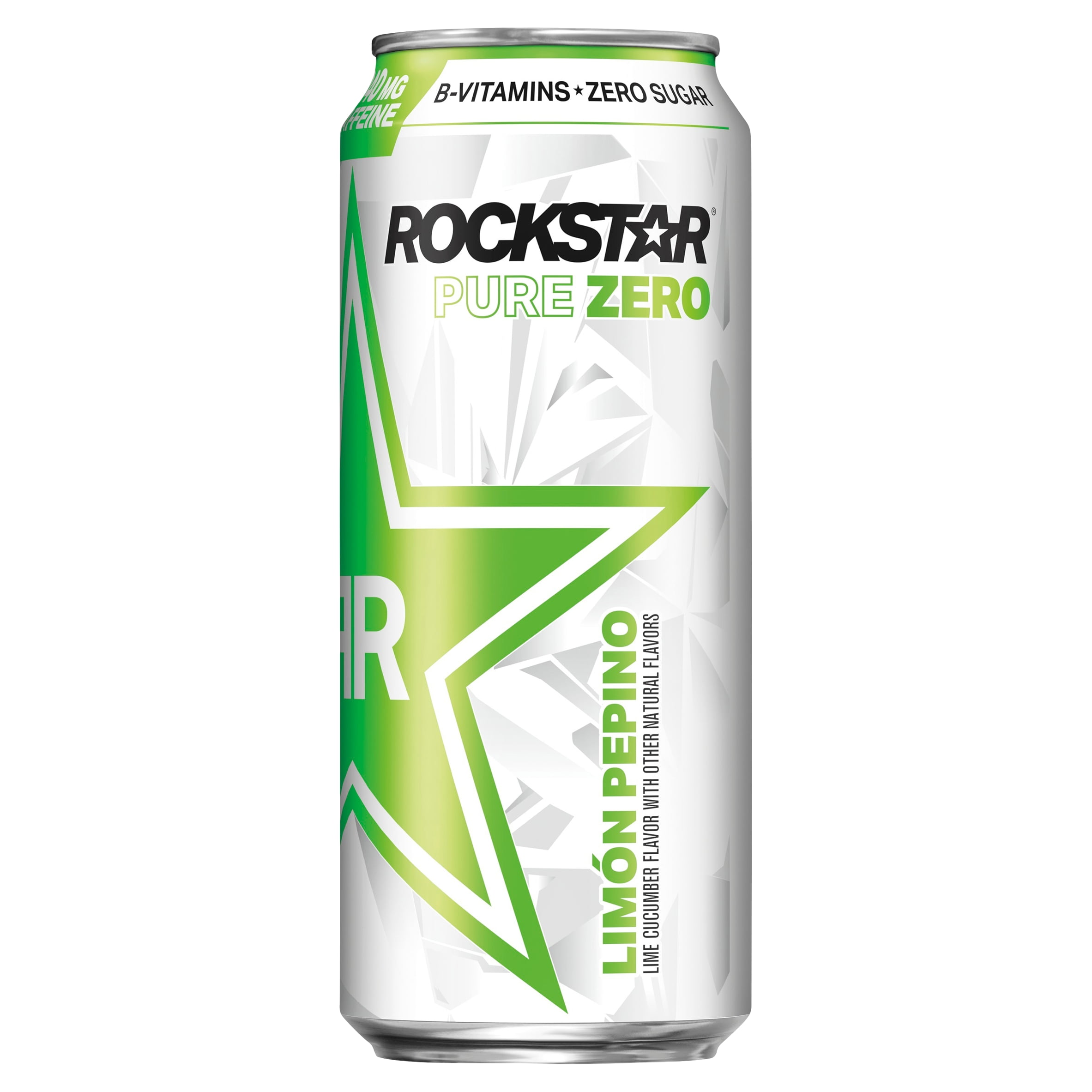 Rockstar Pure Zero Sugar Lime Cucumber Energy Drink, 16 oz Can